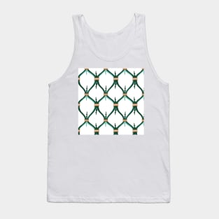 Geometric mint bronze diamond design Tank Top